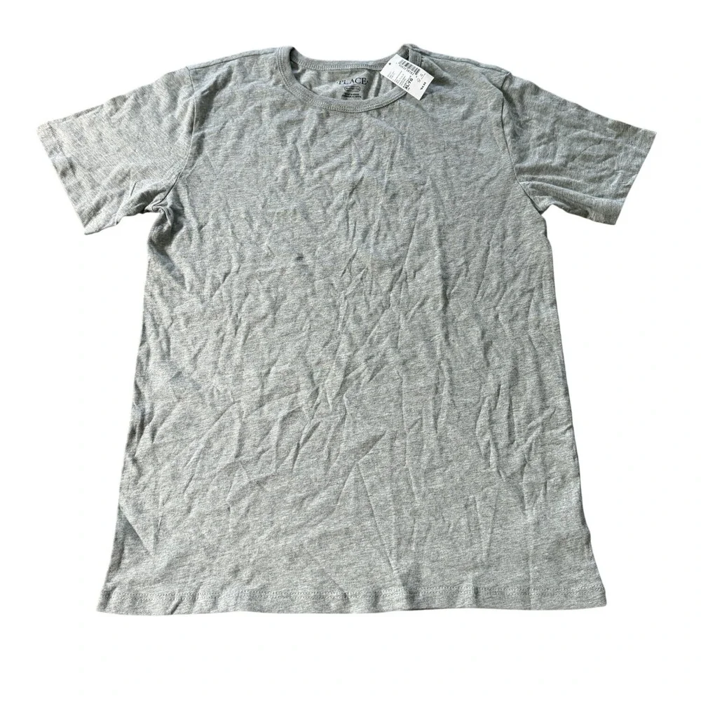 The Children's Place Kids Gray T-Shirt Size XL 14 NWT Crew Neck Basic Tee